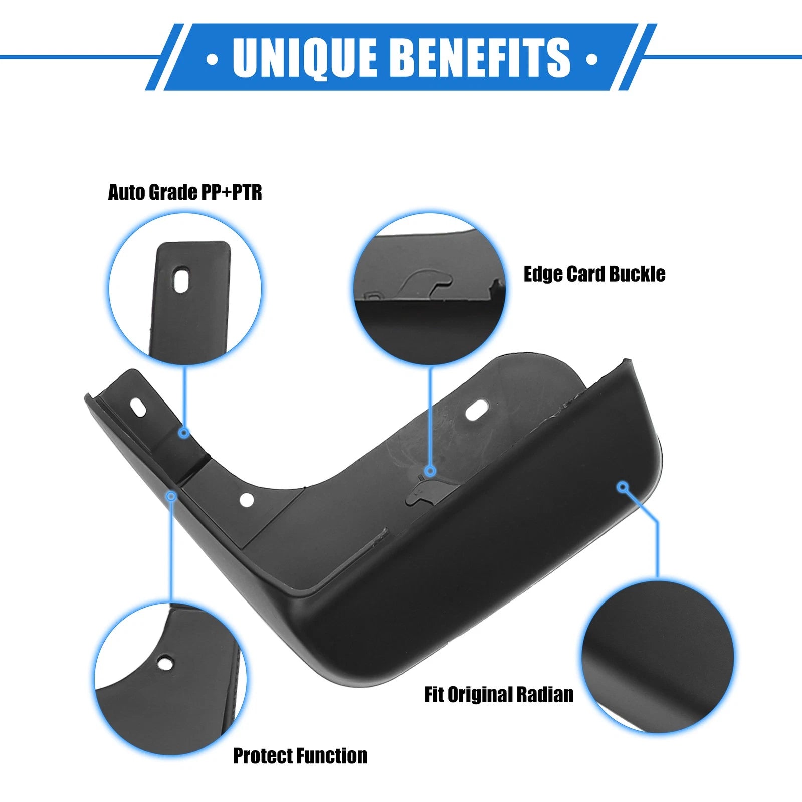 Mud Flaps Kit for Honda Accord Sedan (2003–2007) Front Rear Splash Guards