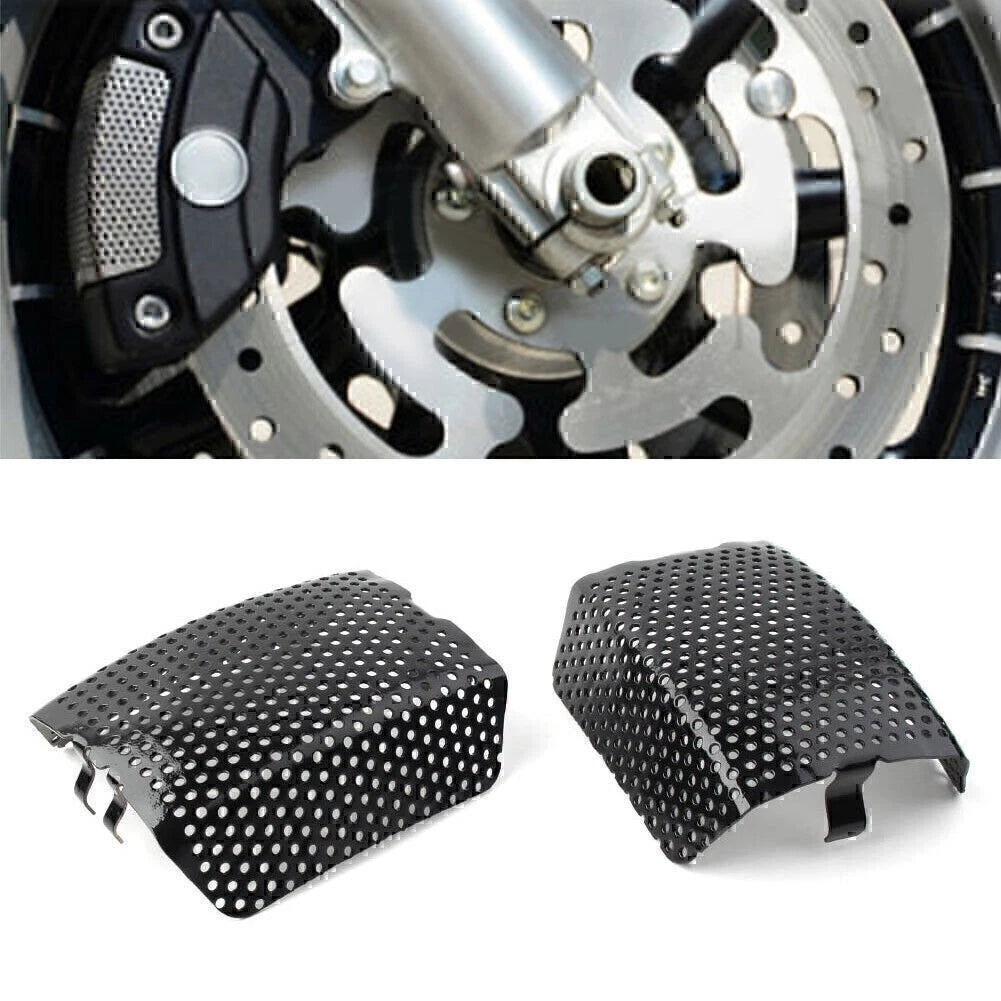 Black Steel Front Caliper Screen Inserts for Harley V-Rod (2008–2019)