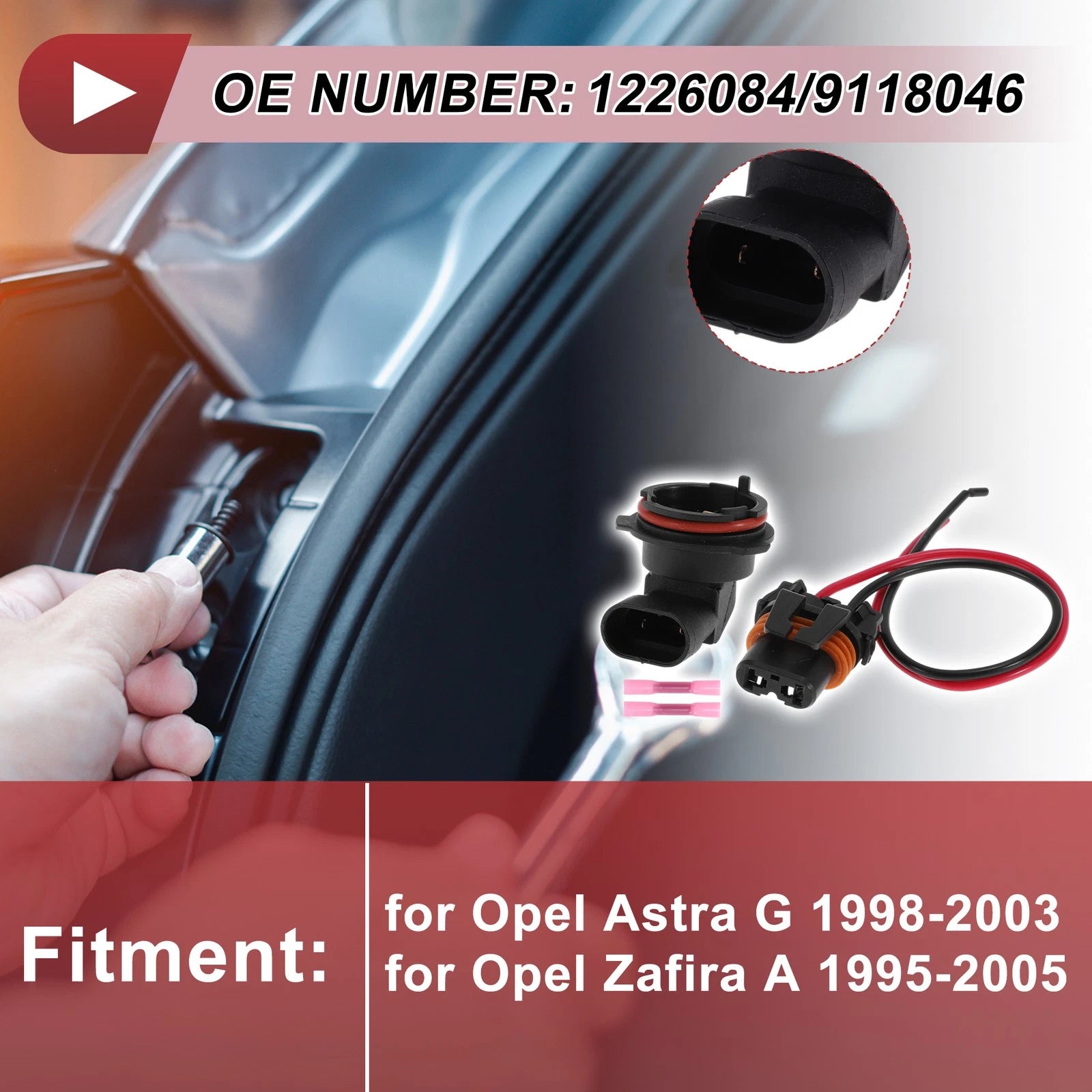 Headlight Light Socket Wiring for Opel Astra G (1998–2003) No. 1226084