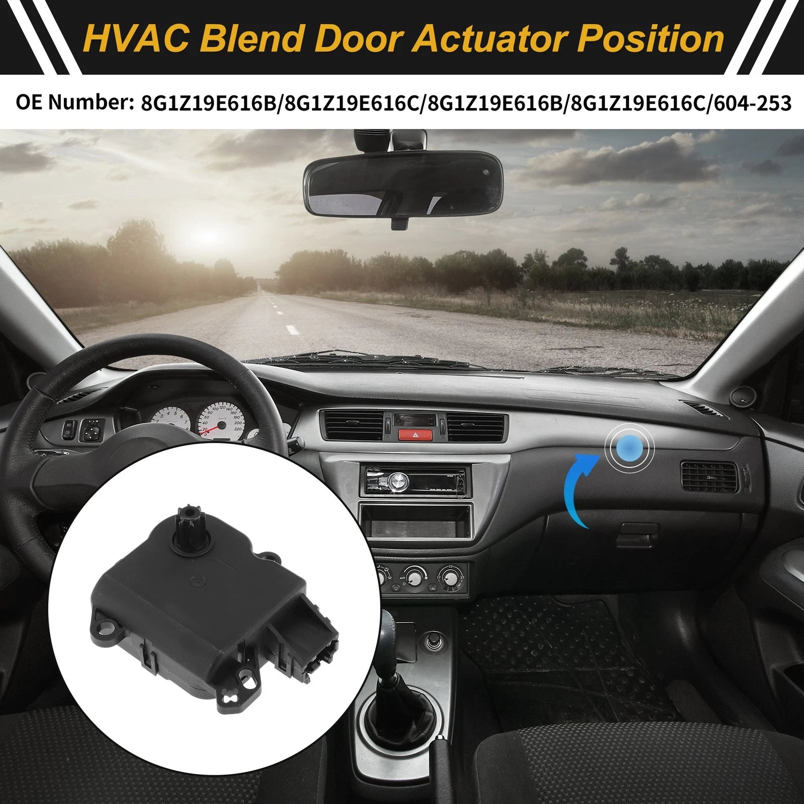 HVAC Heater Blend Door Actuator Replacement for Ford Flex (2009–2010)