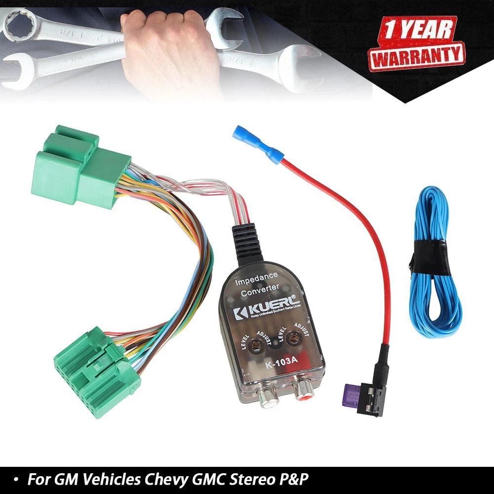 Amplifier Adapter Interface for Chevy GMC Vehicles (P&P)