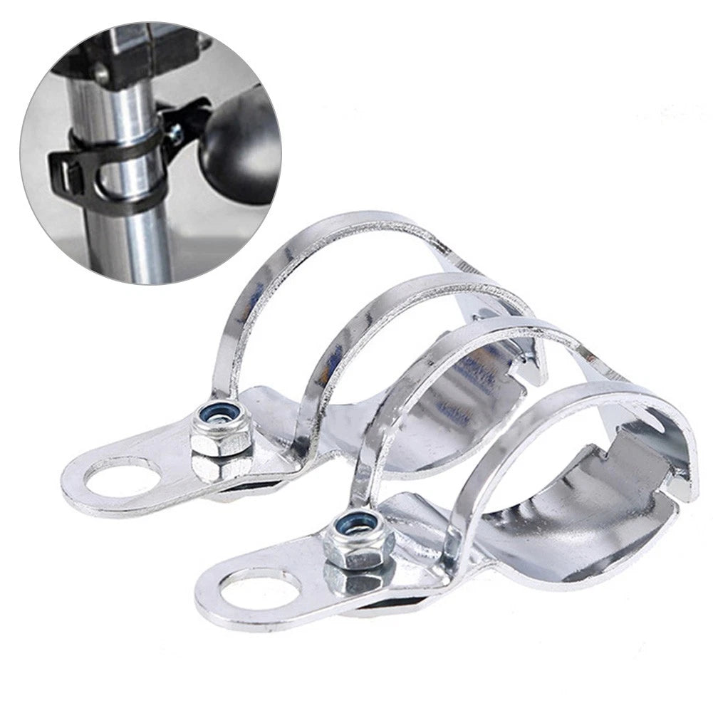 Fork Ear Clamp Turn Signal Light Mount Bracket Holder Fit Harley Chopper Silver