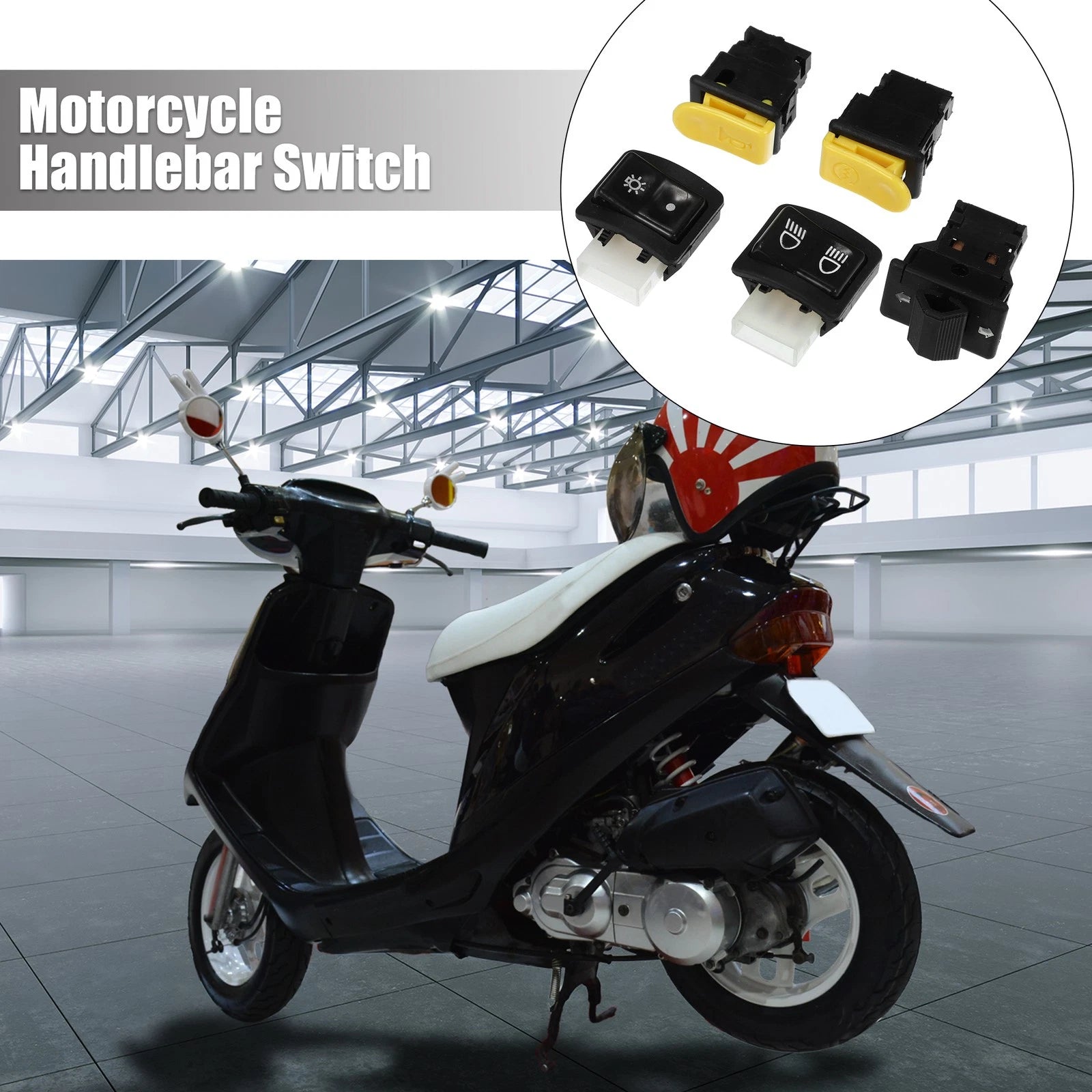 Handlebar Switch Start Set for Honda Black Yellow Motorcycle (1 Set) (2010–2020)