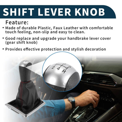 5 Speed Manual Gear Shifter Knob with Cover for Ford Focus MK2 (2004–2008)