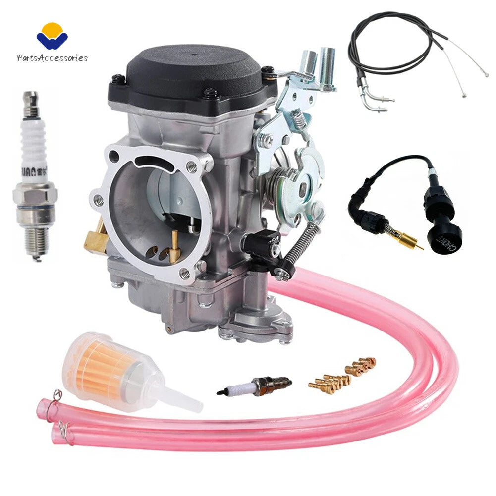 Carburetor & 35" Choke & Throttle Cable for Harley Sportster XL1200 XL883 (1988–2006)