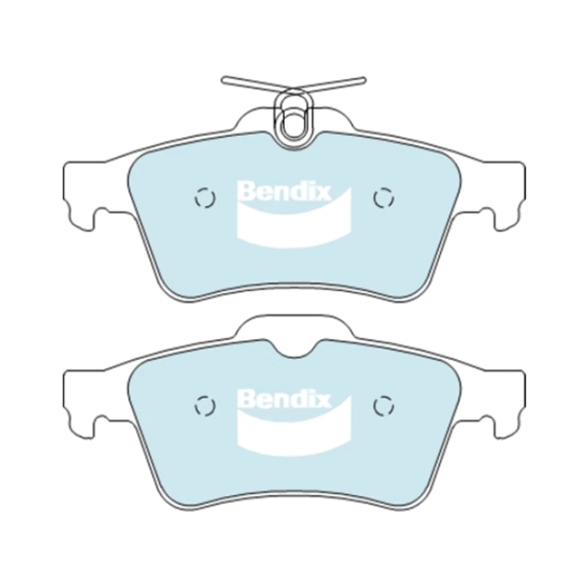 Set of 4 Bendix GCT Rear Disc Brake Pads for Volvo C70 (2006–2010)