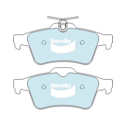 Set of 4 Bendix GCT Rear Disc Brake Pads for Volvo C70 (2006–2010)