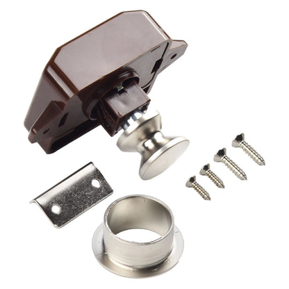 Push Button Lock for Land Furniture Drawers, Doors, Cabinets, RV