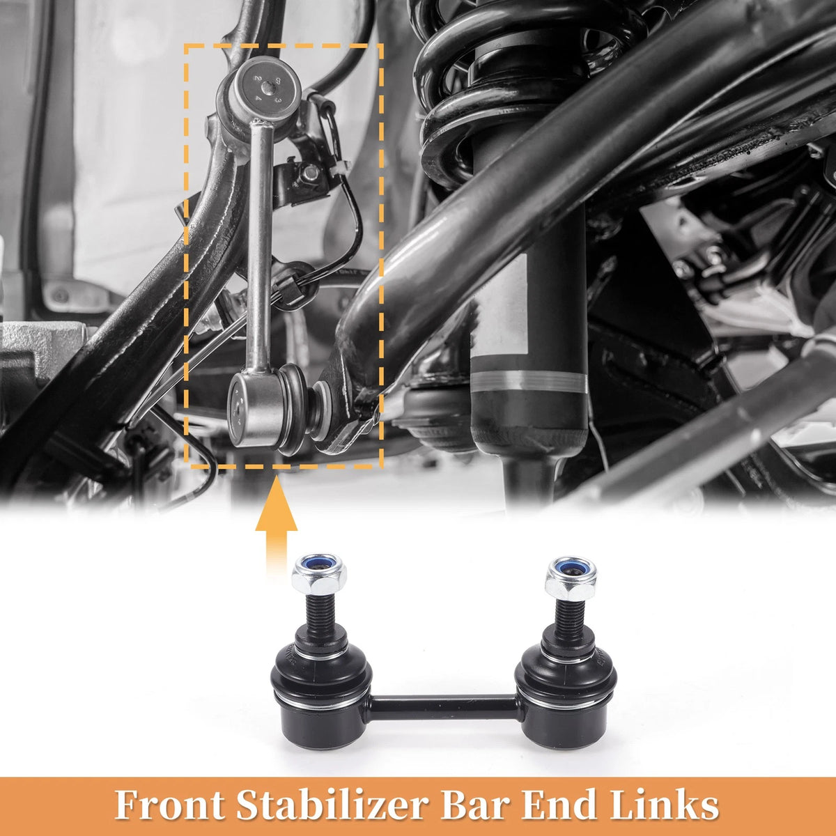 2PCS Rear Stabiliser Sway Bar Link Replacement for Mitsubishi Galant (2004–2012)