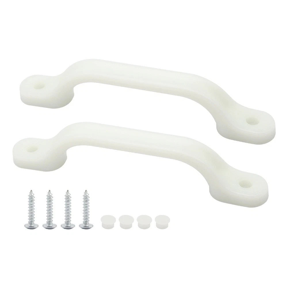 2X RV Door Handles for Trailer Camper Bathroom Doors (White)