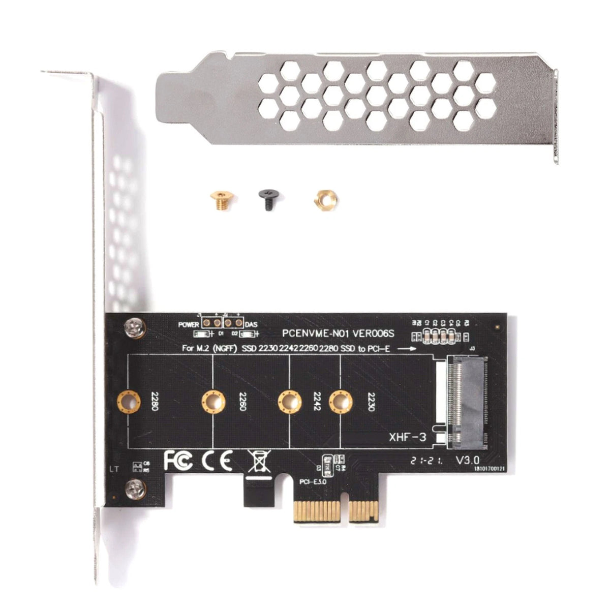 M.2 NGFF Adapter Card for PCI-Express (PCIE 3.0 X1)