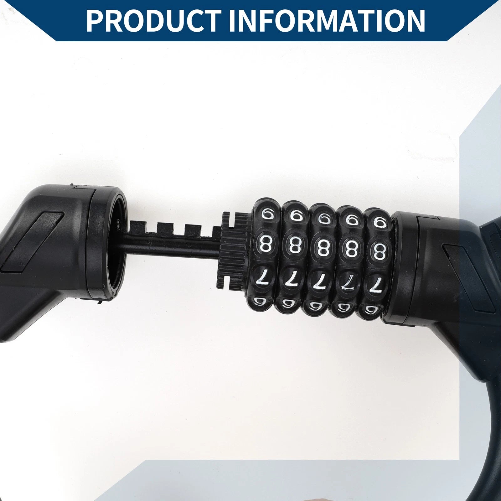 Spiral Bike Cable Lock 120cm with 5 Digit Reset for Universal (All Years)