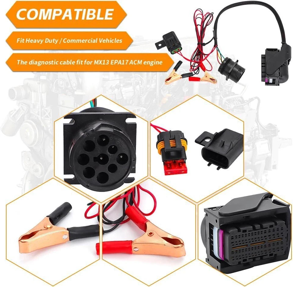 Diagnostic Cable for Paccar MX13 EPA17 for Freightliner Kenworth T680