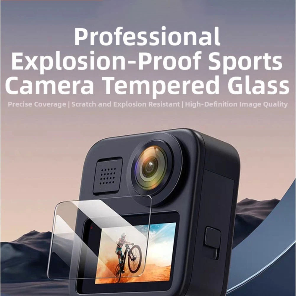 9H Hardness Tempered Glass Screen Protector for GoPro Max 2 (2020–2023)