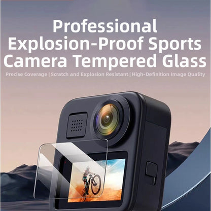 9H Hardness Tempered Glass Screen Protector for GoPro Max 2 (2020–2023)