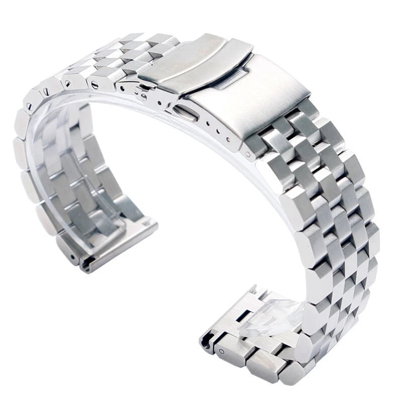 20mm Silver Watch Band Strap Bracelet Replacement for Various Watches