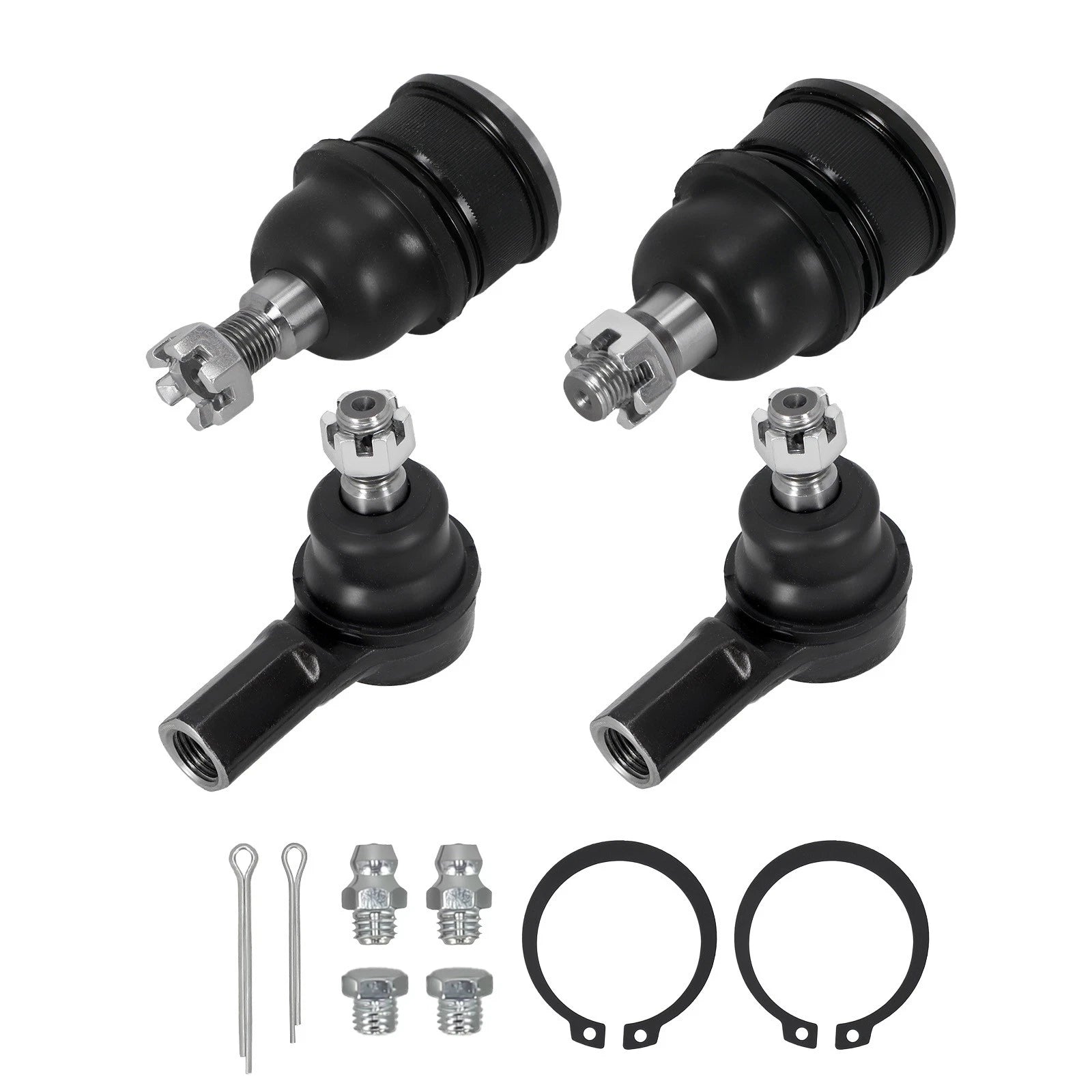 Set of 4 Front Lower Ball Joints Outer Tie Rod Ends for Honda Element (2003–2011)