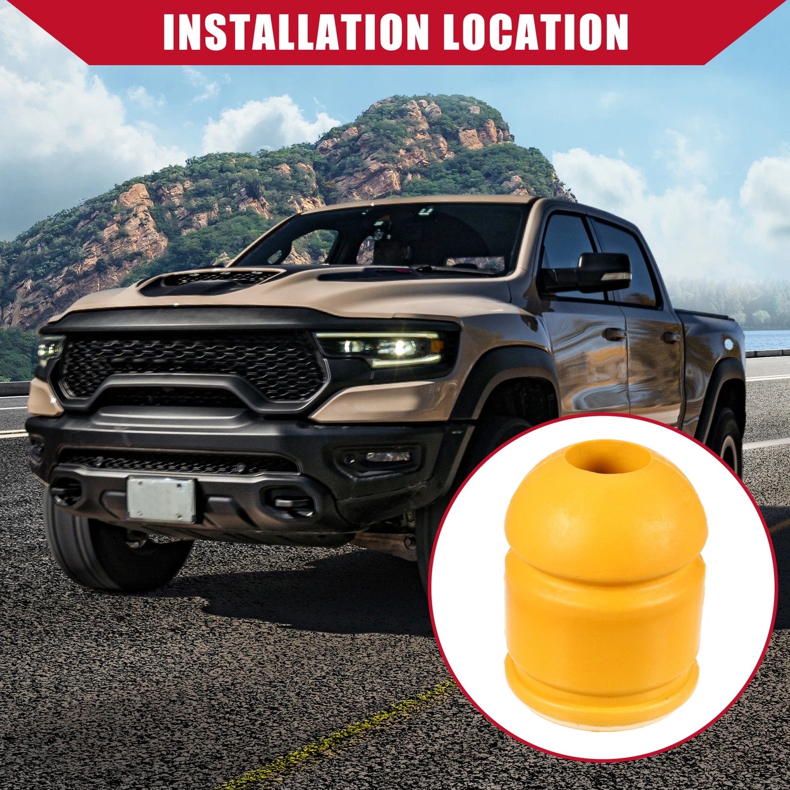 Car Rear Jounce Bumper Replacement for Dodge Ram 1500 (2009–2010) Durable