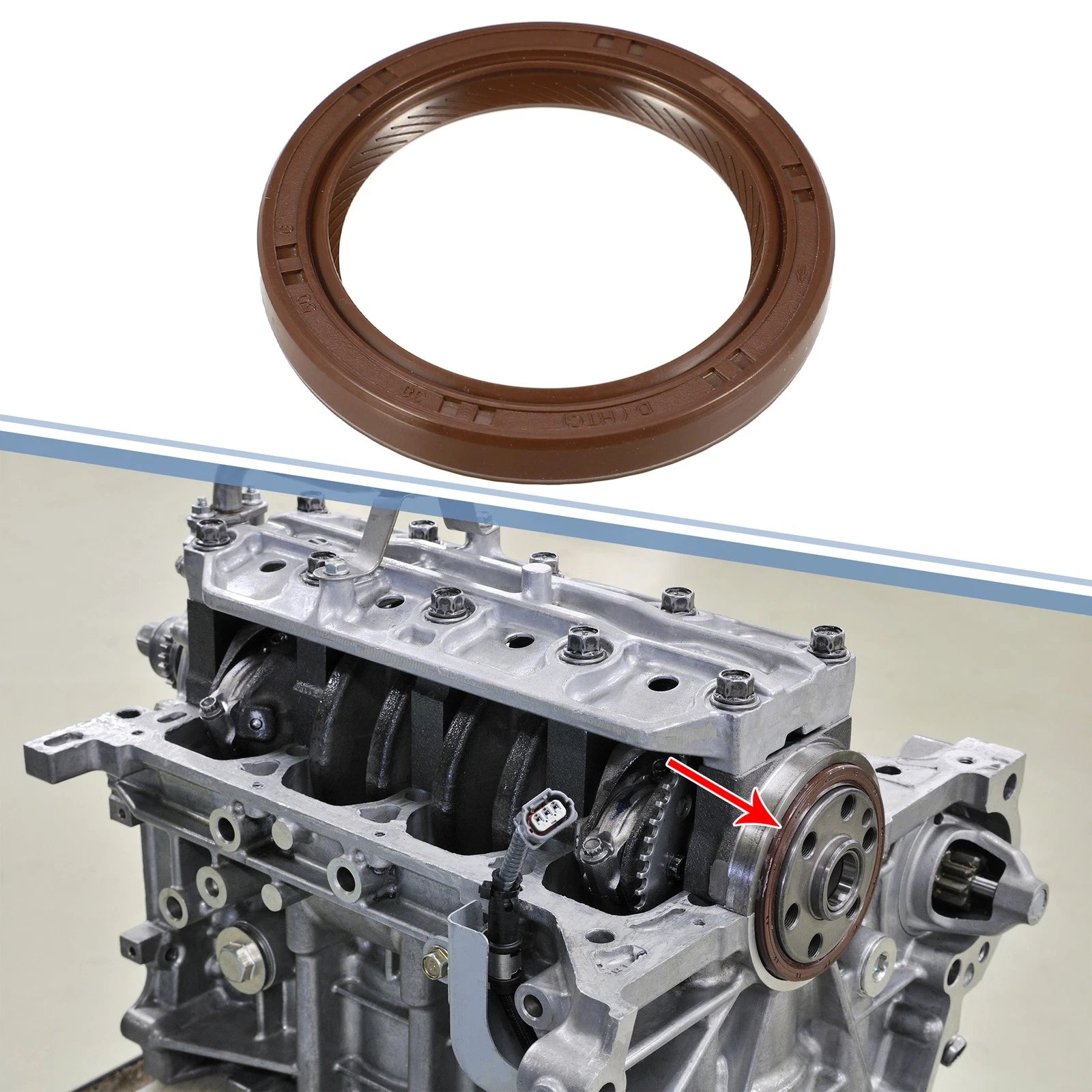 2 Piece Engine Crankshaft Oil Seal Replacement for Lexus CT200h (2012–2017)