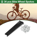 Bicycle Spokes Nipple Set 191mm Carbon Steel for Universal (All Makes)