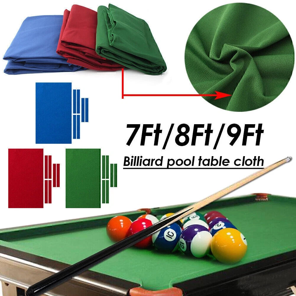 Billiard Pool Table Cloth Mat Cover Felt Strips for 7ft 8ft 9ft Tables