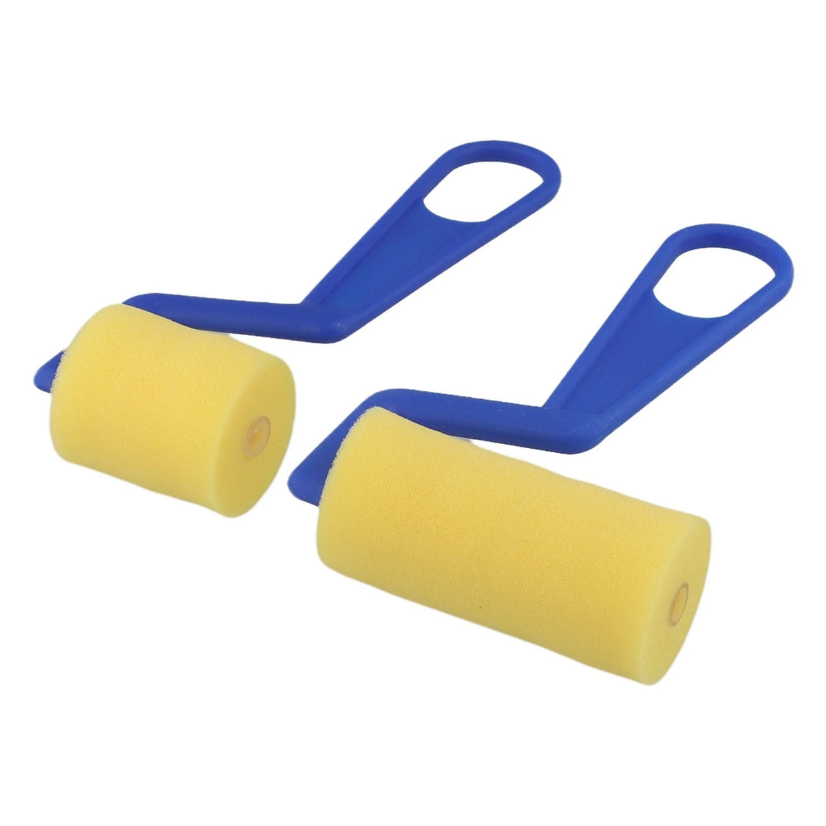 2X Yellow Sponge Roller Brush Set for Kids' Art Craft Projects