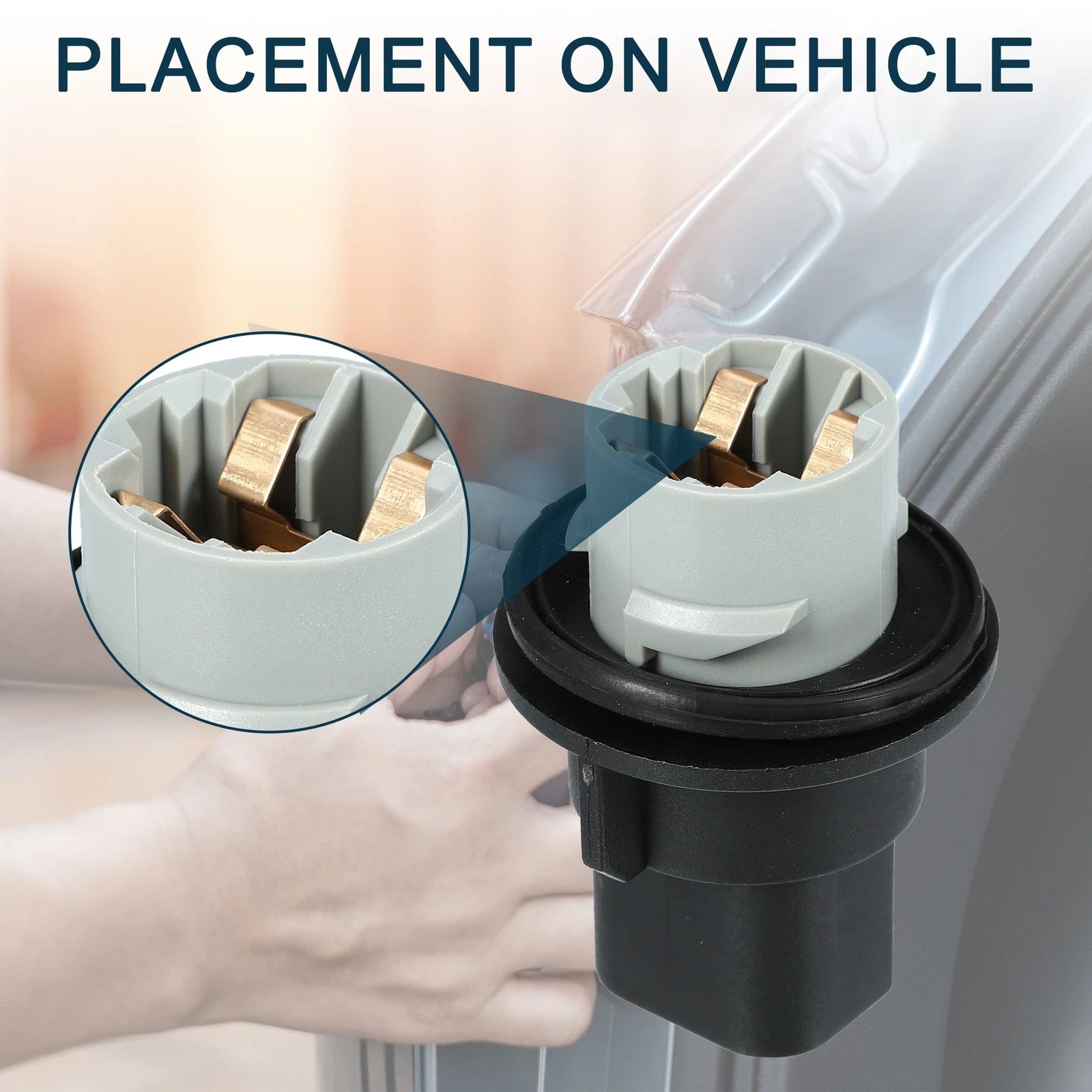 2Pcs Front Turn Signal Tail Light Socket Replacement for Dodge Charger (2006–2018)