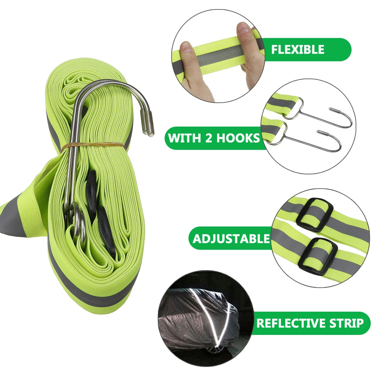 Reflective Stripe Rope for Car Boat Cover (1PCS)