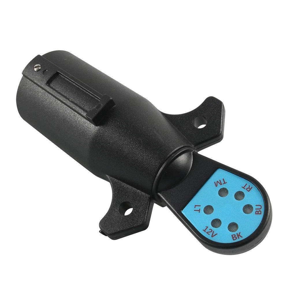 7-Way RV Blade Trailer Light Wiring Circuit Tester Adapter Pin Plug