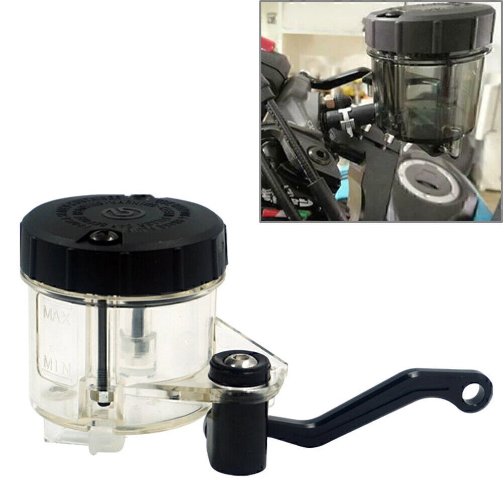 Universal Motorcycle Brake Clutch Fluid Reservoir Cup Clear