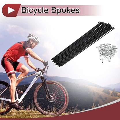 Bike Wheel Spokes 38 Piece Set 239mm Carbon Steel for Bicycle (239mm)