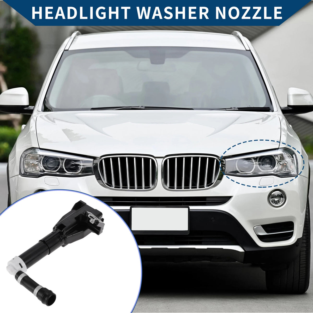 Front Driver Side Headlight Washer Nozzle for Lexus LX570 (2008–2011) No. 8520860030