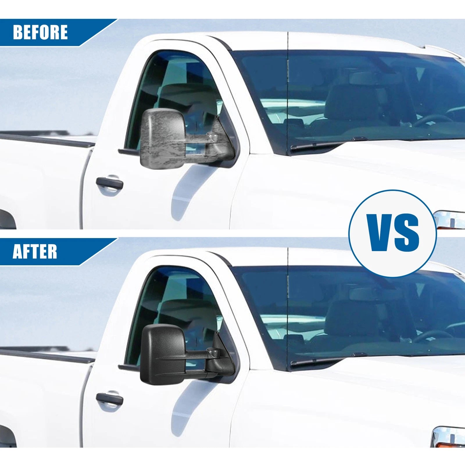 Heated Tow Mirror Pair Replacement for Chevy Silverado and Sierra 1500 (2014–2018)