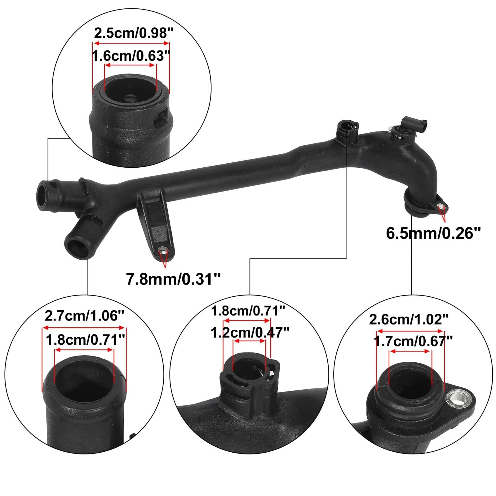 Engine Water Coolant Pipe Replacement for Mercedes-Benz C230 (2003–2005)