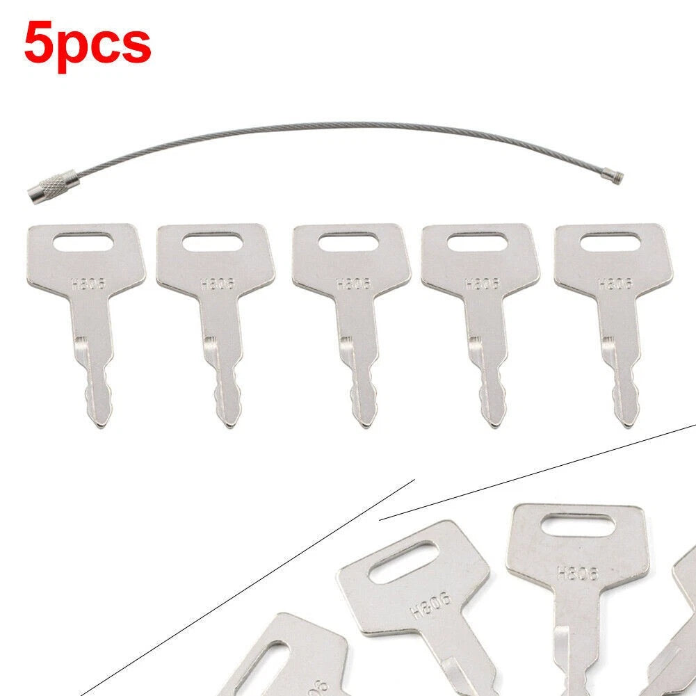 5 Pcs Ignition Keys for Takeuchi Heavy Equipment (7001-00019)