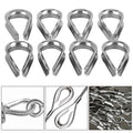 8pcs Heart Shaped Sleeve Rings for Ship Hoisting Wire Rope Cable Joints