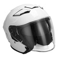 Open Face Helmet for Scooter Motorcycle (DOT 3/4, Dual Visor, Extra Tinted Shield)