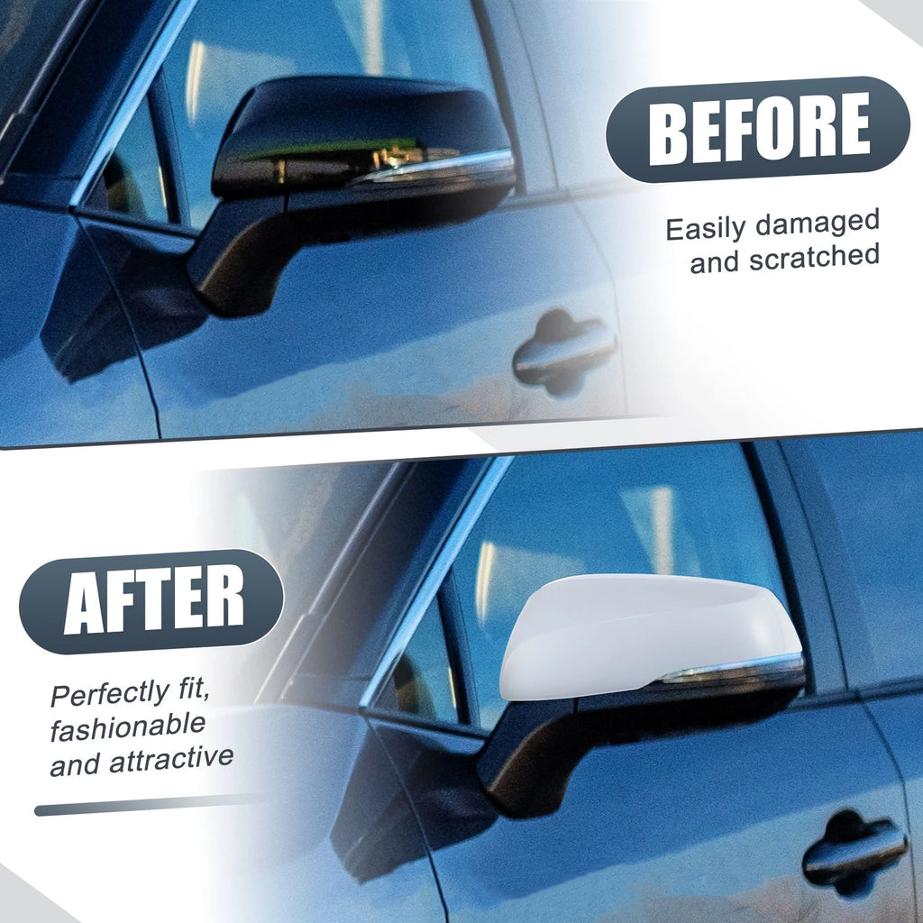 Left Side Mirror Cover Cap Replacement for Toyota RAV4 (2019–2023) - White