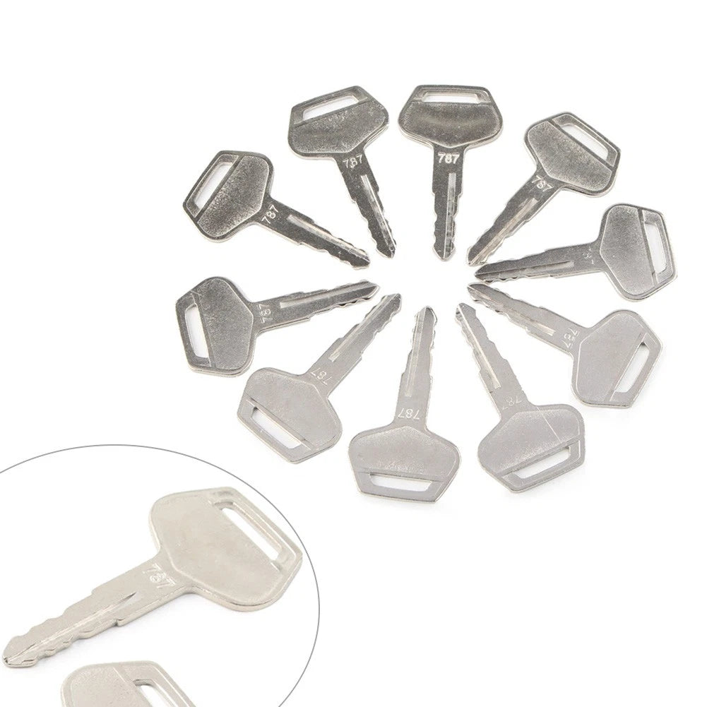 10PCS Ignition Keys for Komatsu Excavator Dozer Loader (#787, #TR261434)