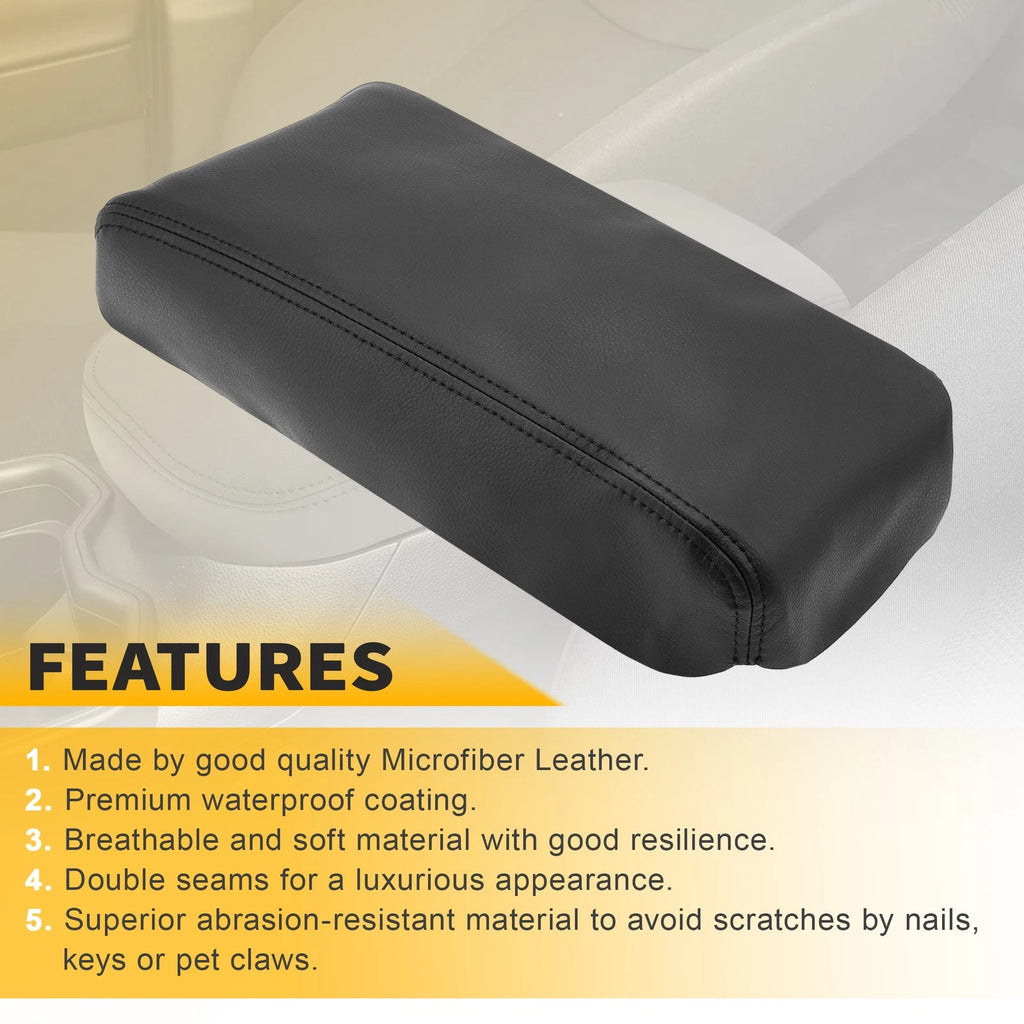 Leather Center Console Lid Armrest Cover Replacement for Subaru Crosstrek (2012–2017)