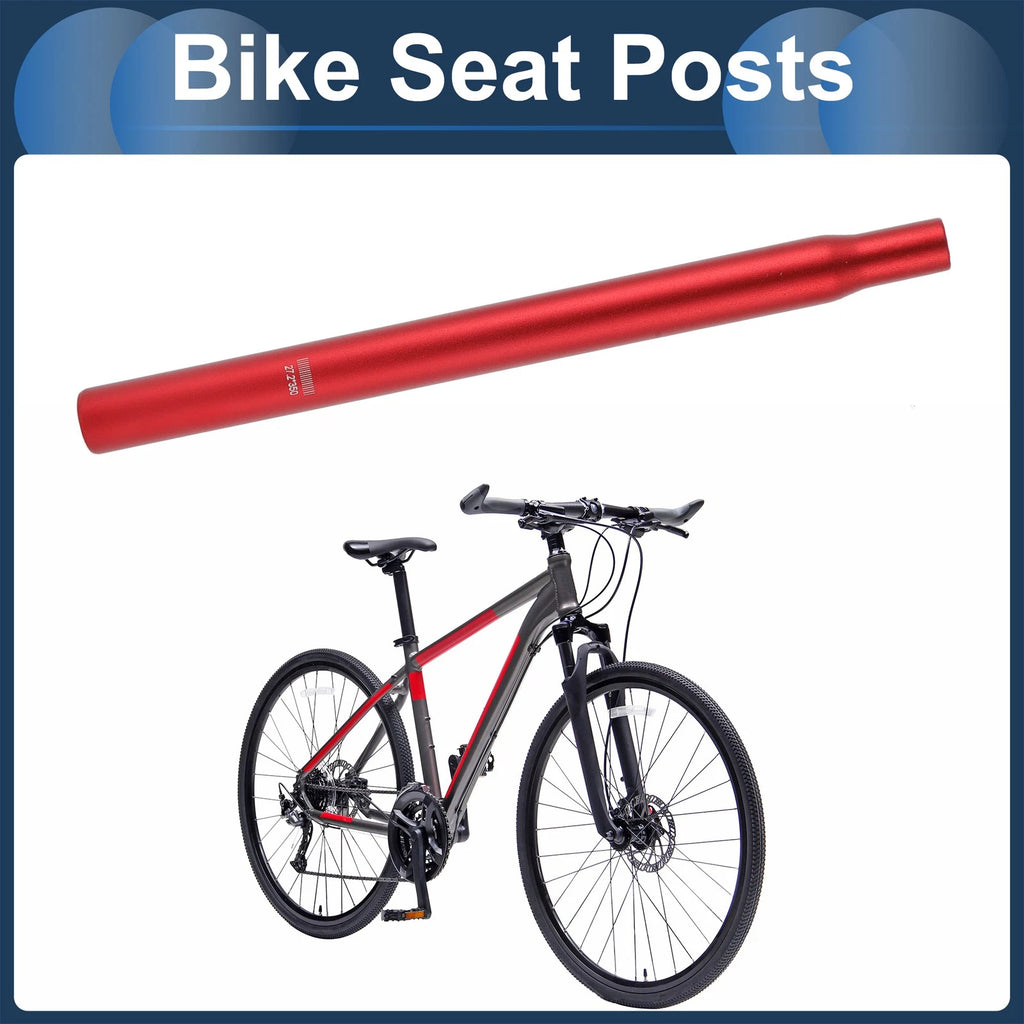 Bike Seat Post 27.2x350mm Replacement Lightweight for Universal Fit 2000–2025