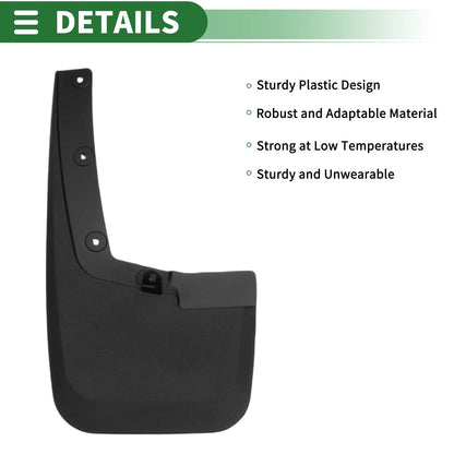 Mud Flaps Splash Guards for Ford Ranger (2024) W/ Mount Accessories