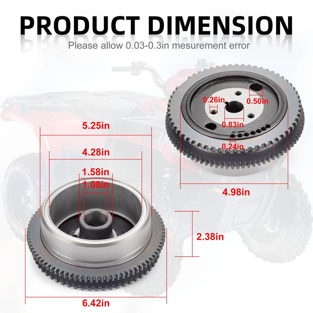 Flywheel Rotor for Polaris Sportsman 800, Ranger 800, RZR 800 (2002–2014)