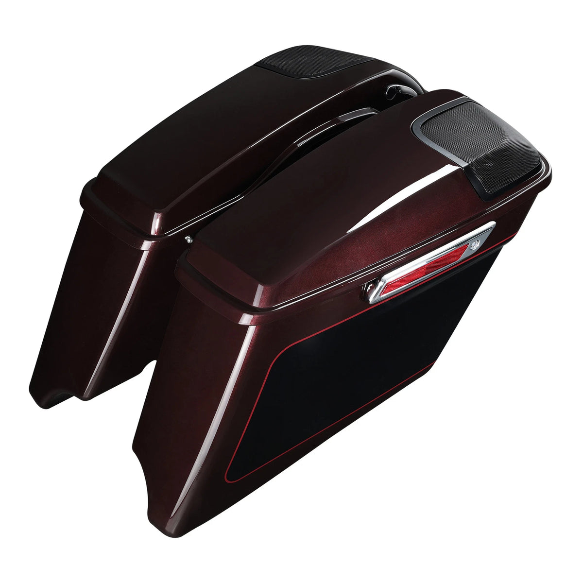 Saddlebag Speaker Lid for Harley Road Glide (2014–2023) Midnight Crimson/Vivid Black