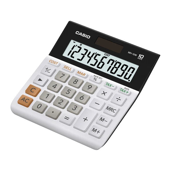 CASIO MH-10M Portable Desktop Calculator 10 Digit Solar Power