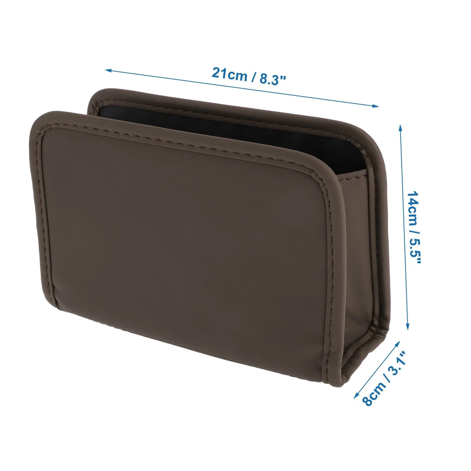 Car Trash Can for Front Rear Seats (1 pcs) - Hanging & Foldable, Brown