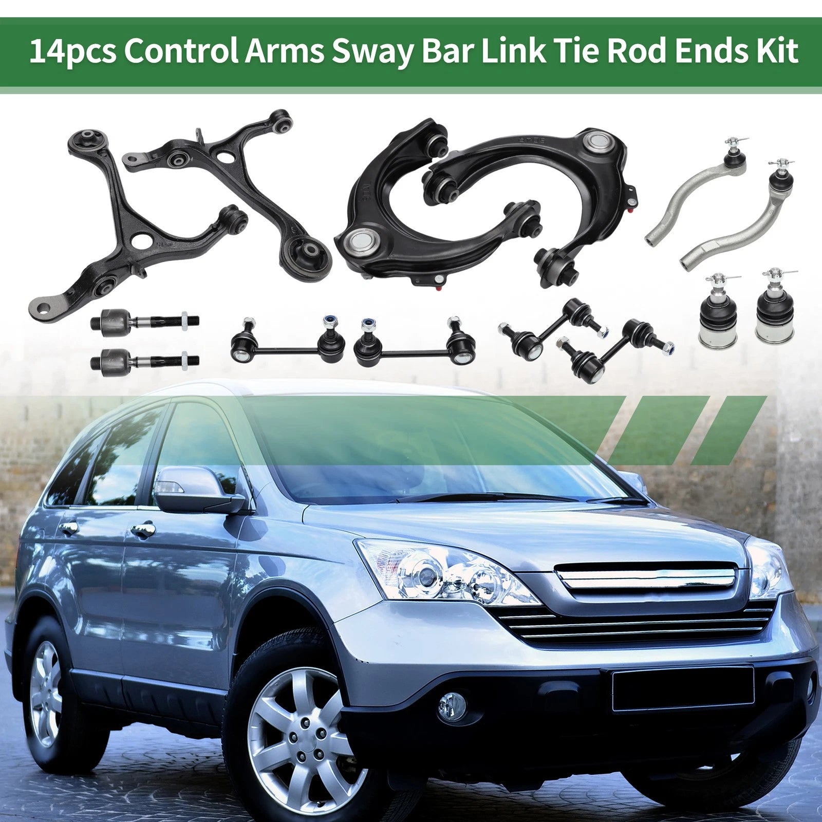 14pcs Front Suspension Control Arm Kit for Honda Accord (1998–2002)