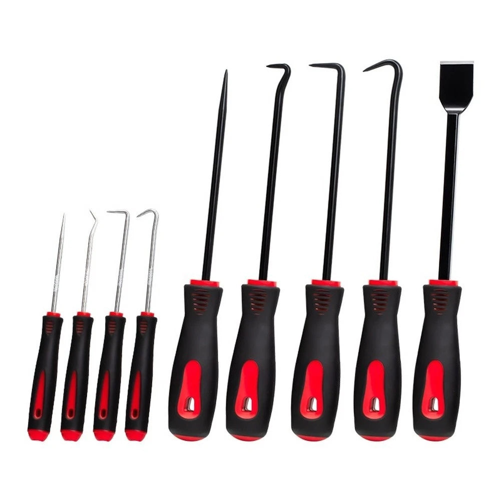 Industrial Seal Puller Hook Set Chrome Vanadium Steel with Rubber Handle Grip
