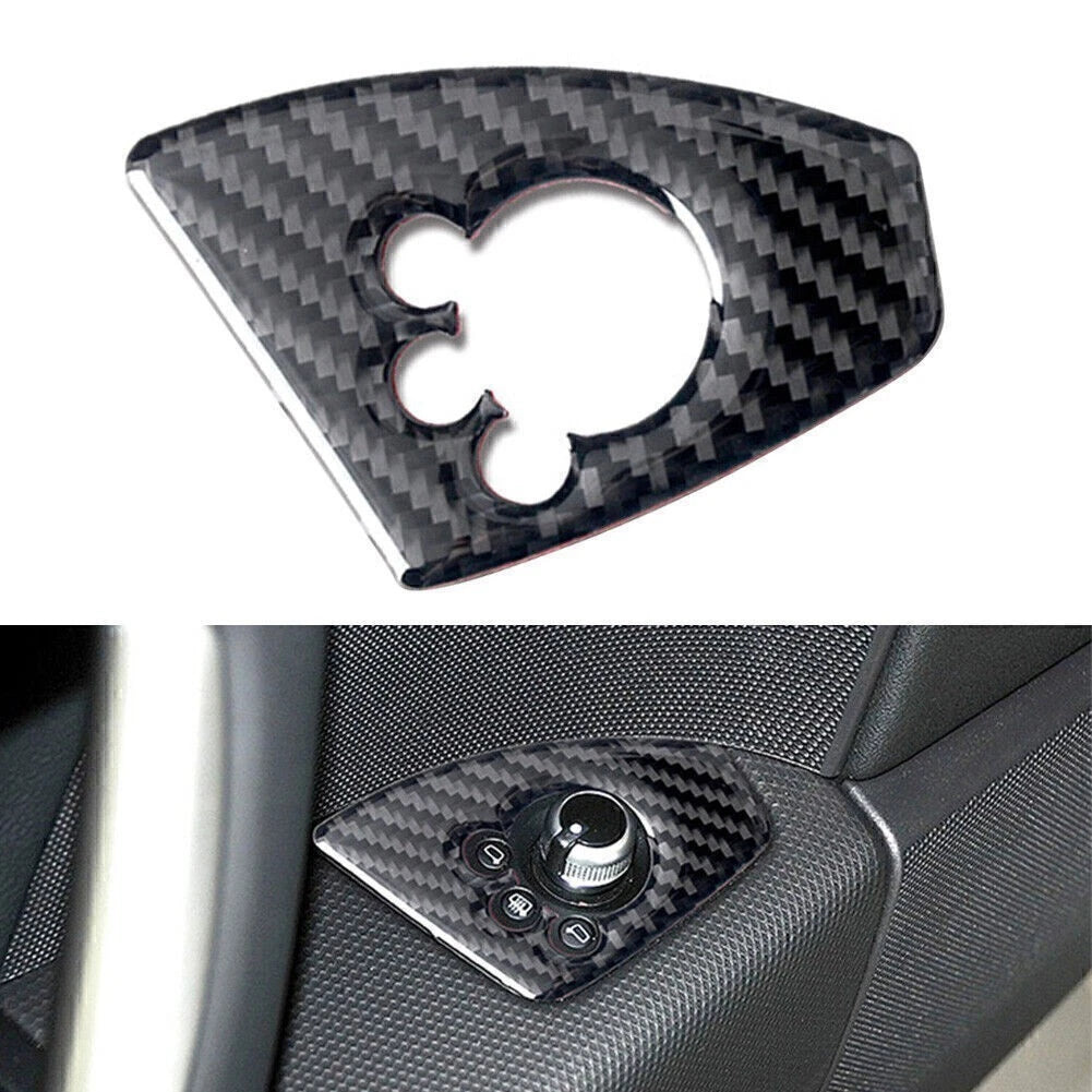 Carbon Fiber Interior Door Lock Button Cover Trim for Audi TT TTRS (2008–2014)
