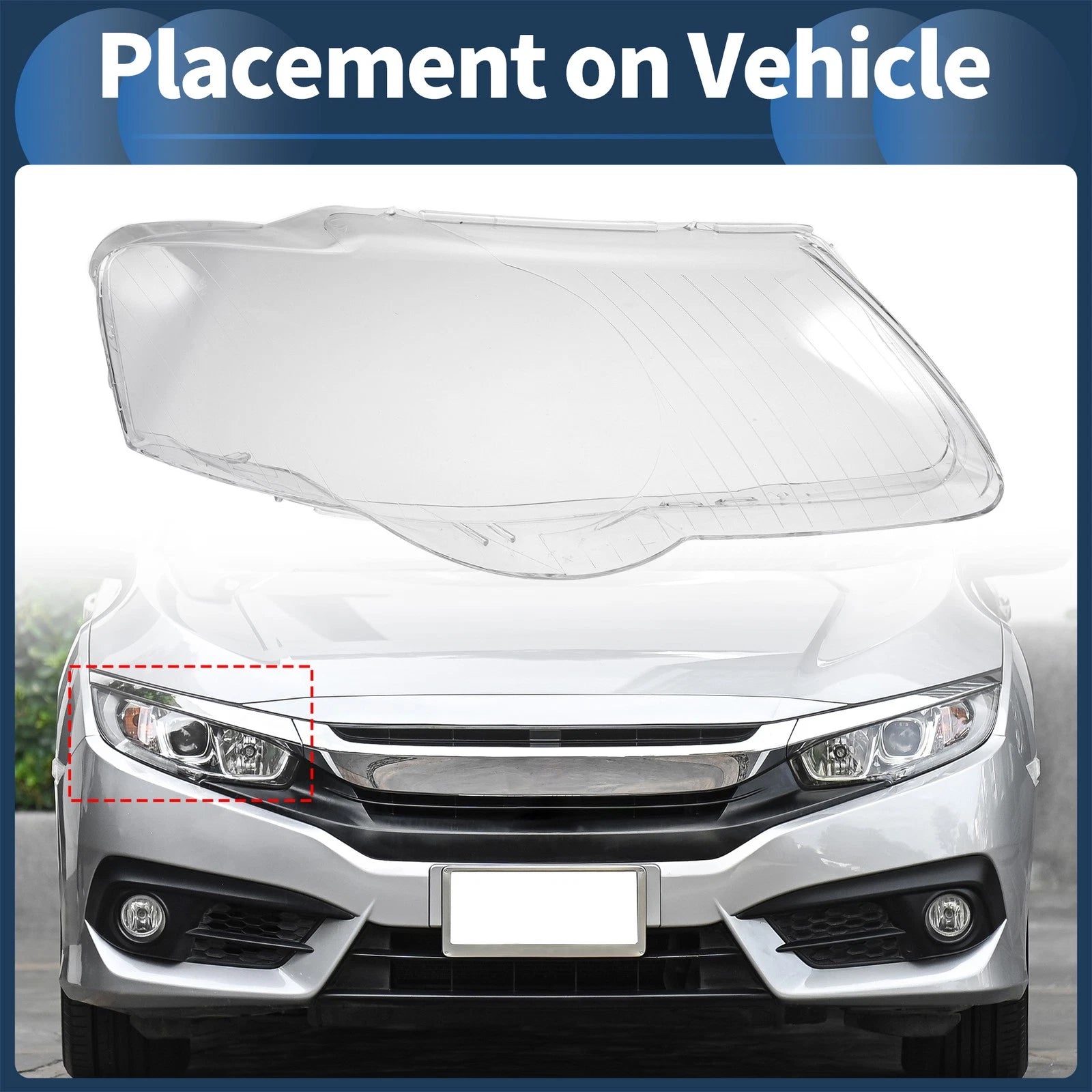 1 Pc Front Right Headlight Lens Cover Replacement for Volkswagen Passat (2006–2010)